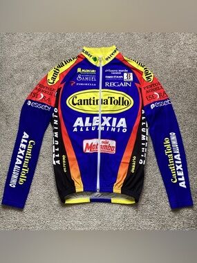Cantina Tollo Alexia Alluminio Cycling Jersey 90’s Long Sleeve Large Jacket
